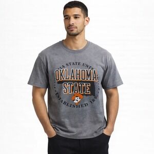 Oklahoma State University Cowboys Mascot T Shirt Gray Large OSU Established